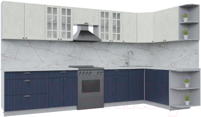 Готовая кухня Интерлиния Берес 1.7x3.6 правая - фото