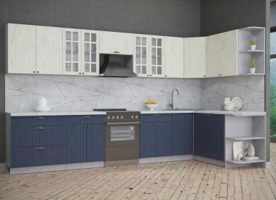 Готовая кухня Интерлиния Берес 1.7x3.6 правая