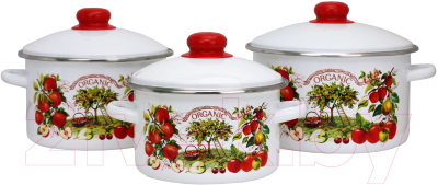 Набор кастрюль Эмаль Organic 2-3214/4 - фото