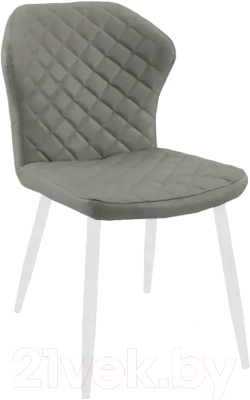 Стул DikLine 239М (кожзам серый/ножки белые) - фото