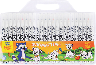 Фломастеры Мульти-пульти Енот и далматинцы / WP_11626 - фото