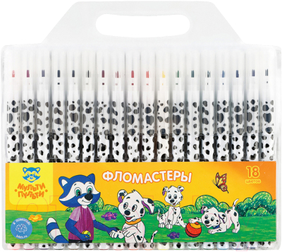 Фломастеры Мульти-пульти Енот и далматинцы / WP_11624 - фото