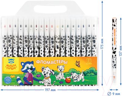 Фломастеры Мульти-пульти Енот и далматинцы / WP_11624