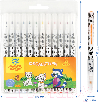 Фломастеры Мульти-пульти Енот и далматинцы / WP_11622