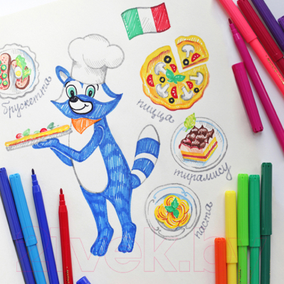 Фломастеры Мульти-пульти Енот в Италии / WP_16676