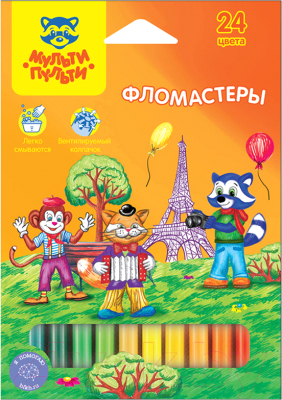 Фломастеры Мульти-пульти Енот во Франции / WP_10720 - фото