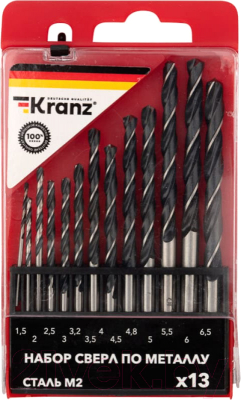 Набор сверл Kranz KR-91-0631