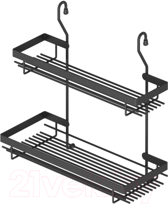 Полка для специй на рейлинг Starax S-4007-A (антрацит) - фото