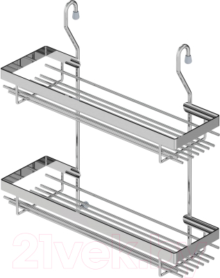 Полка для специй на рейлинг Starax S-4005-C (хром) - фото