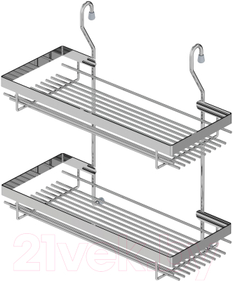 Полка для специй на рейлинг Starax S-4006-C (хром) - фото