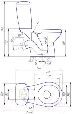 Унитаз напольный Cersanit Mito Grey