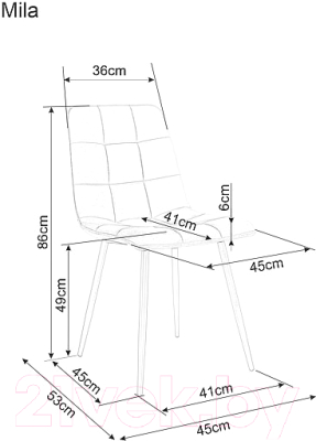 Стул Signal Mila Matt Velvet 85