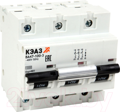 Выключатель автоматический КЭАЗ 10кА ВА47-100-3C100-УХЛ3 / 318137 - фото