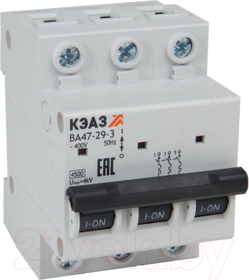 Выключатель автоматический КЭАЗ ВА47-29-3C16-УХЛ3 (4.5кА) / 318286 - фото