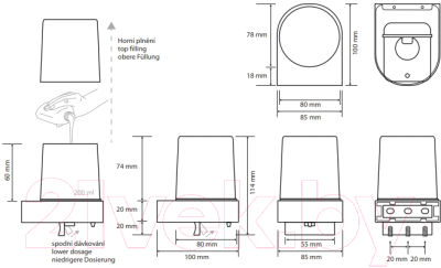 Дозатор для жидкого мыла Bemeta Dark 104309320