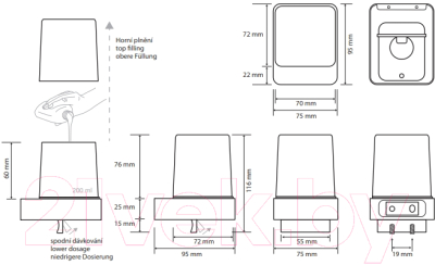 Дозатор для жидкого мыла Bemeta Nero 139309310