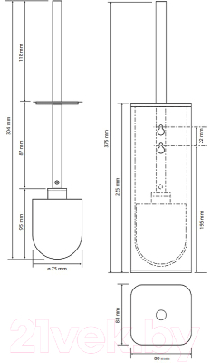 Ершик для унитаза Bemeta Solo 139113162