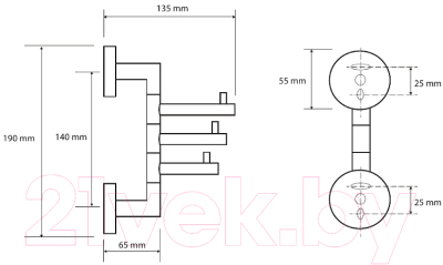 Крючок для ванной Bemeta Dark 104206070