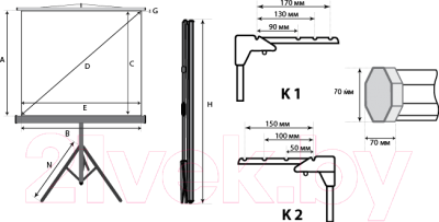 Проекционный экран Lumien Master View 244x244 / LMV-100105
