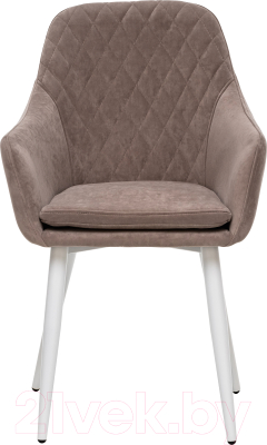 Стул Импэкс Leset Слим с подлокотниками (белый/велюр латте)