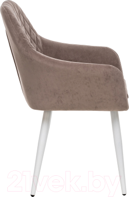 Стул Импэкс Leset Слим с подлокотниками (белый/велюр латте)