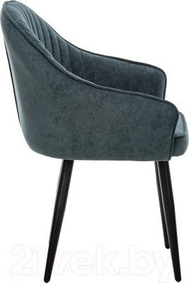 Стул Импэкс Leset Вайд с подлокотниками (черный/велюр темно-зеленый)