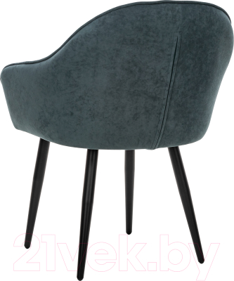 Стул Импэкс Leset Вайд с подлокотниками (черный/велюр темно-зеленый)