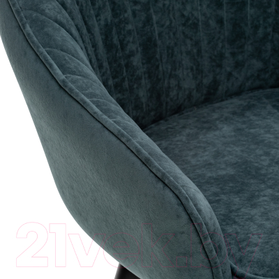 Стул Импэкс Leset Вайд с подлокотниками (черный/велюр темно-зеленый)