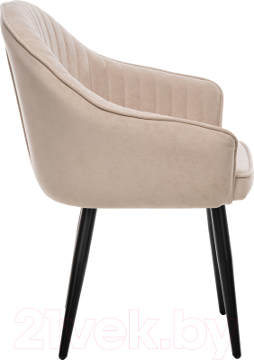 Стул Импэкс Leset Вайд с подлокотниками (черный/велюр бежевый)