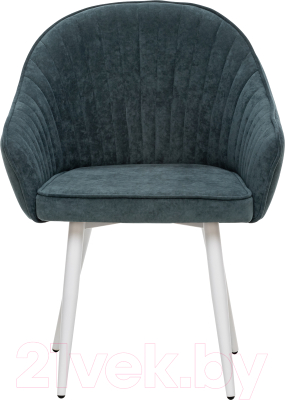 Стул Импэкс Leset Вайд с подлокотниками (белый/велюр темно-зеленый)