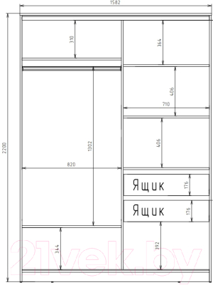 Шкаф Рэйгрупп 158 VVX Elgon РГ-10.04