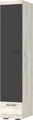Шкаф-пенал Памир Соната ШС-450 (крафт белый/антрацит) - фото