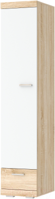 Шкаф-пенал Памир Соната ШС-450 (дуб сонома/белый глянец) - фото