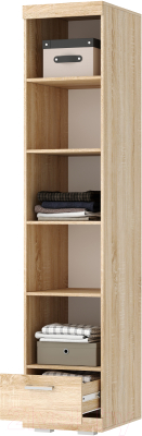 Шкаф-пенал Памир Соната ШС-450 (дуб сонома/белый глянец)