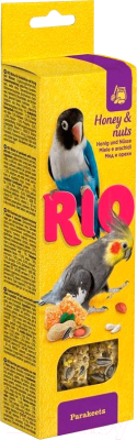 Лакомство для птиц Mealberry RIO Палочки для средних попугаев с медом и орехами - фото