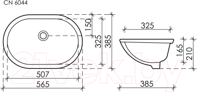 Умывальник Ceramica Nova Element CN6044