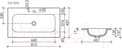 Умывальник Ceramica Nova Element CN7012