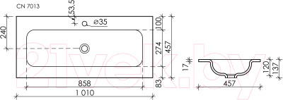 Умывальник Ceramica Nova Element CN7013