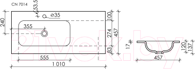 Умывальник Ceramica Nova Element L CN7014