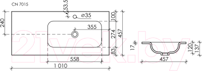 Умывальник Ceramica Nova Element R CN7015