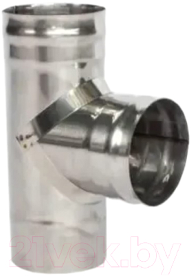 Тройник для дымохода Гефест Сталь 90/180 AISI 430/0.8мм 360мм - фото