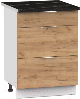 Шкаф-стол кухонный Интермебель Микс Топ ШСР 850-23-500 (дуб крафт золотой/тунис) - фото