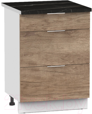 Шкаф-стол кухонный Интермебель Микс Топ ШСР 850-23-600 (дуб каньон/тунис) - фото