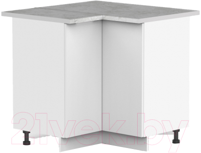Шкаф под мойку Интермебель Микс Топ ШСРУМ 850-29-900 (белый премиум/мрамор лацио светлый) - фото