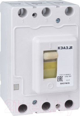 Выключатель автоматический КЭАЗ 100А 1000Im ВА57Ф35-340010 УХЛ3 400В AC / 109286 - фото
