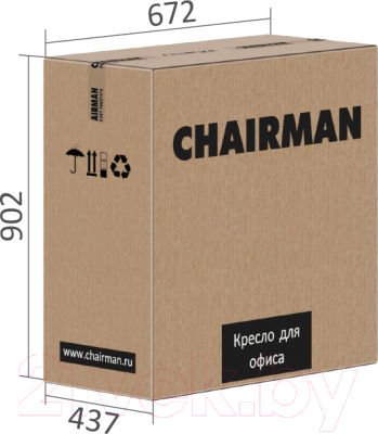 Кресло офисное Chairman 442 (ткань Т-14 коричневый)