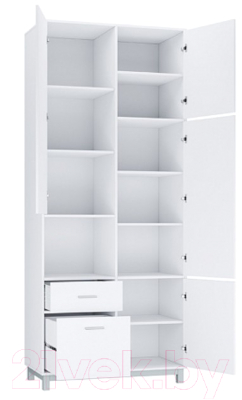 Шкаф Polini Kids Mirum 2320 двухсекционный / 0002068.9 (белый)