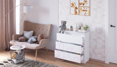 Комод Polini Kids Simple 1930 / 0002570.9 (белый)