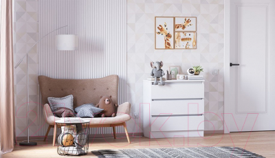 Комод Polini Kids Simple 1930 / 0002570.9 (белый)