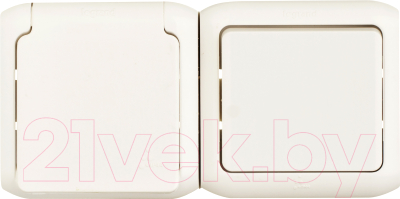 Блок выключатель+розетка Legrand Quteo 782318